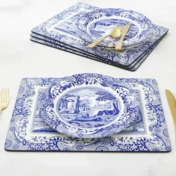 Outlet Blue Italian Dækkeserviet - 4 stk Dækkeservietter