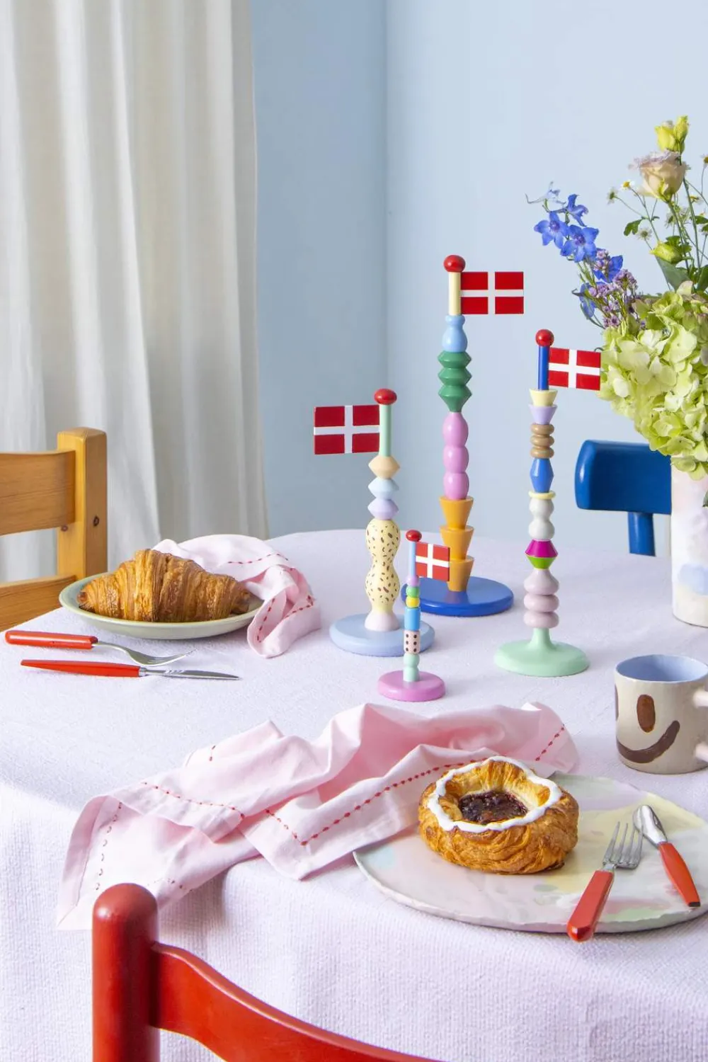 Outlet Bordflag - Pashtel Festartikler