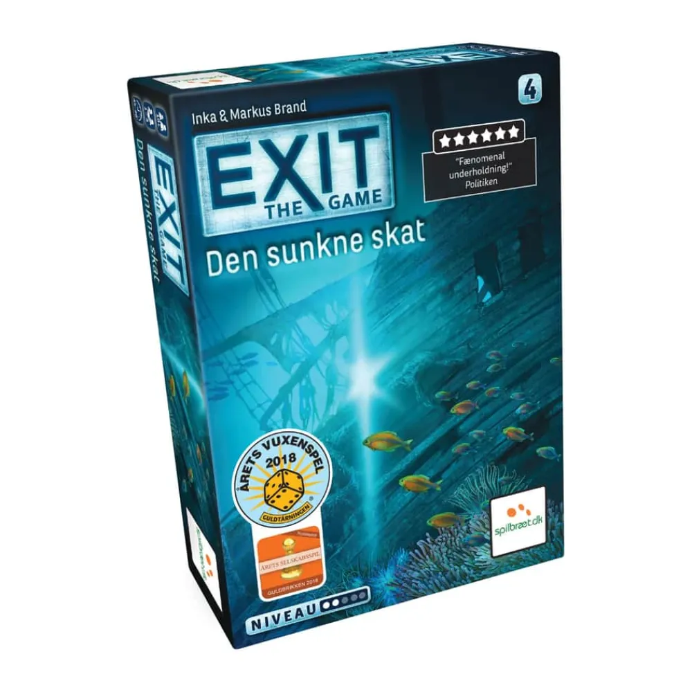 Sale Brætspil - Exit 4 - Den Sunkne Skat Bøger Og Spil