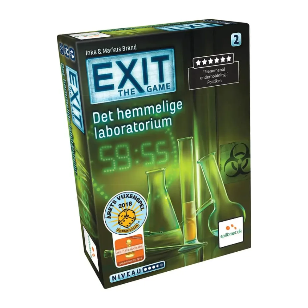 New Brætspil - Exit 2 - Det Hemmelige Laboratorium Bøger Og Spil