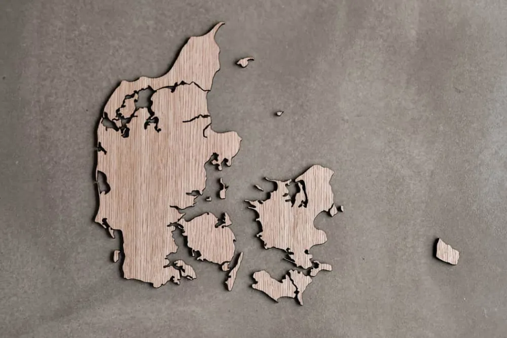 Danmarkskort Plakater Og Vægdekoration