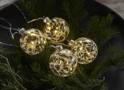 Online Eva LED Juletræskugle - 4 stk. Lyskæder