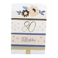 Sale Kort - Tillykke 80 år Festartikler