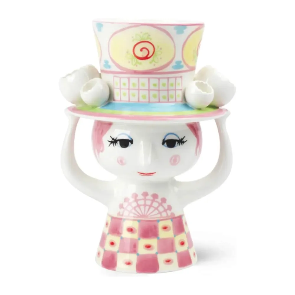 Outlet Lady With Hat Vase Vaser
