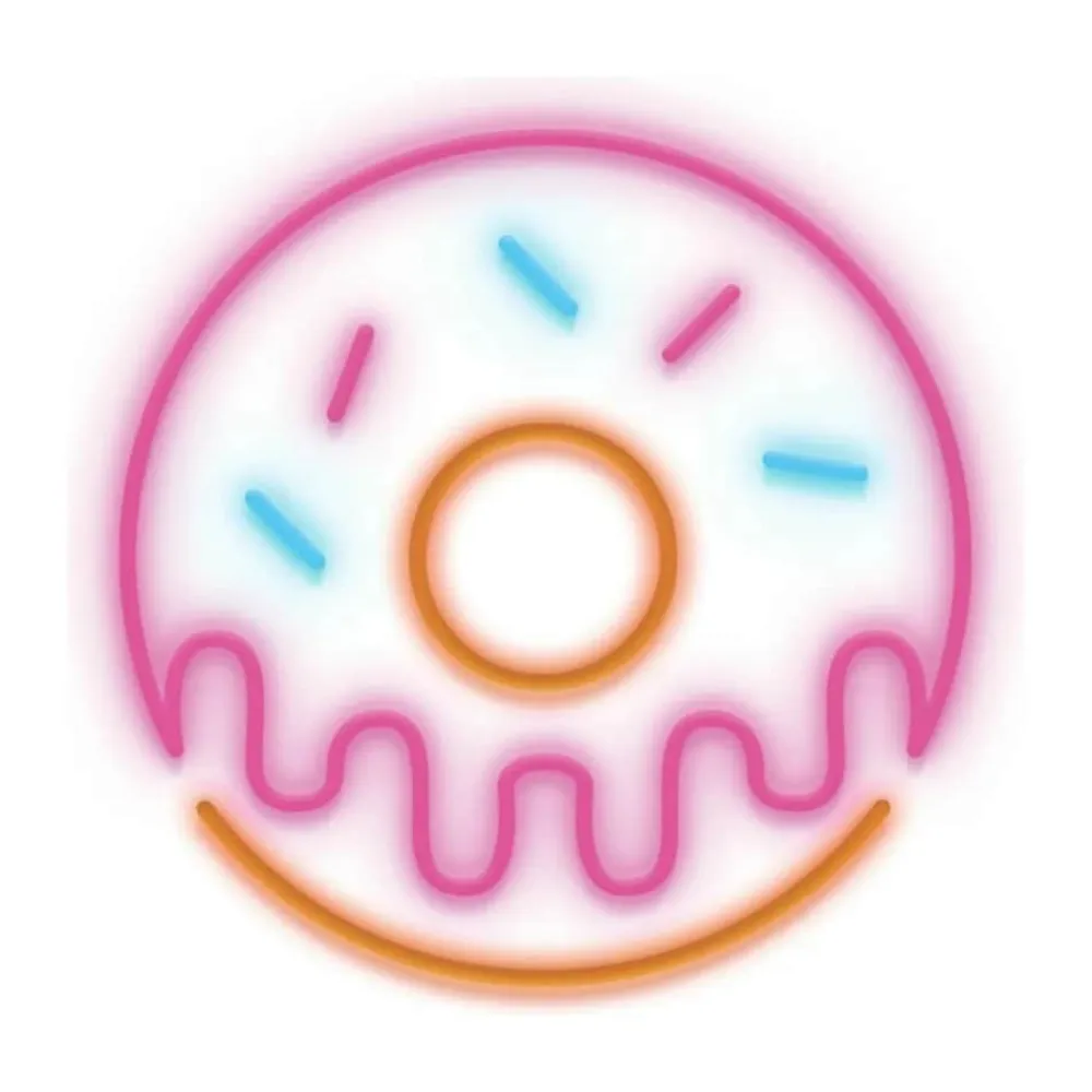 Hot Neon LED Lampe - Donut Væglamper