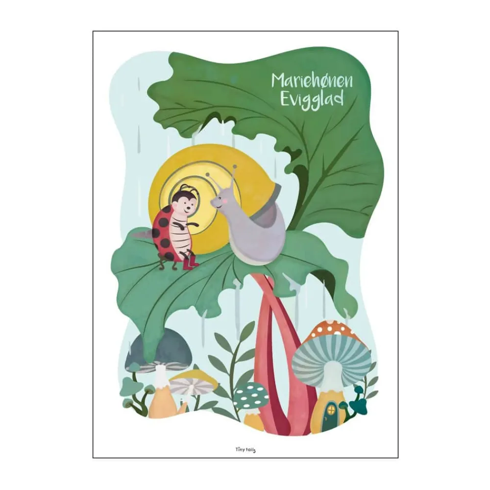 Sale Plakat - Mariehønen Evigglad Børn Til Børneværelset