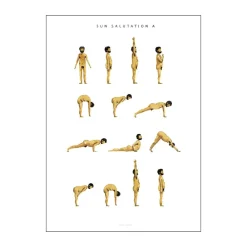 Outlet plakat - Sun salutation a man Plakater Og Vægdekoration