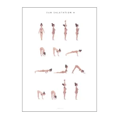 plakat - Sun salutation a woman Plakater Og Vægdekoration