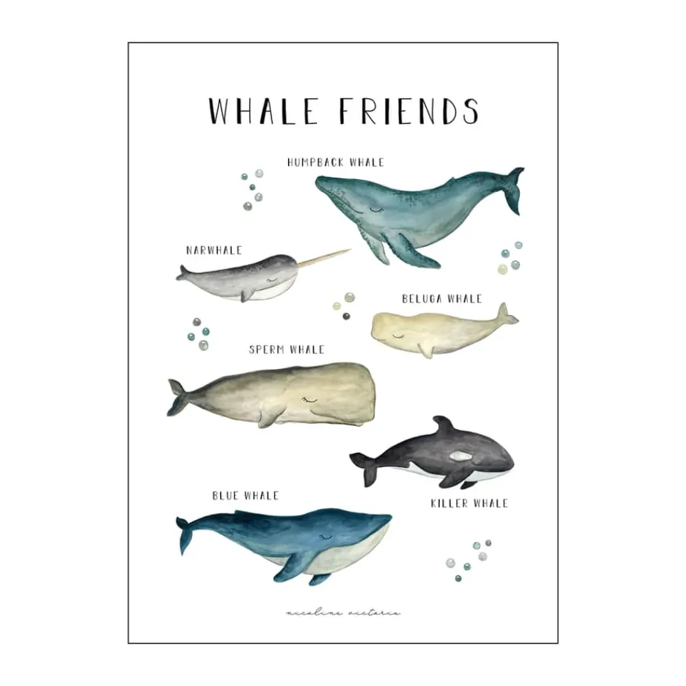 Hot Plakat - Whale Friends Plakater Og Vægdekoration