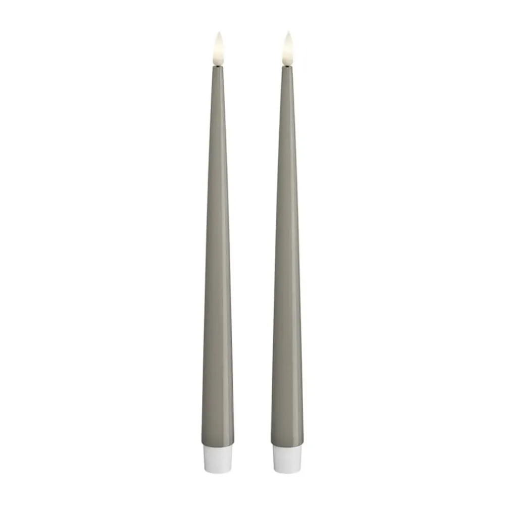 Online Real Flame LED Kertelys m. lak - 2 stk. Lys