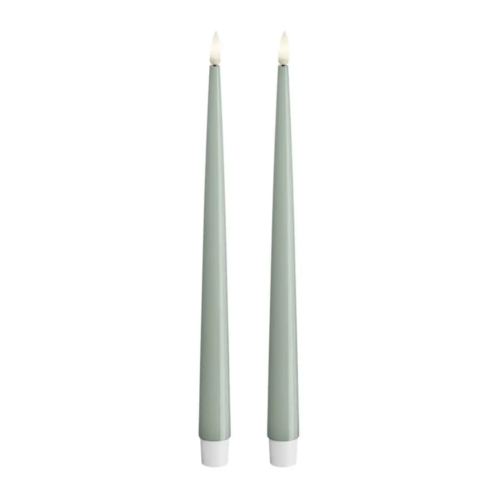 New Real Flame LED Kertelys m. lak - 2 stk. Lys