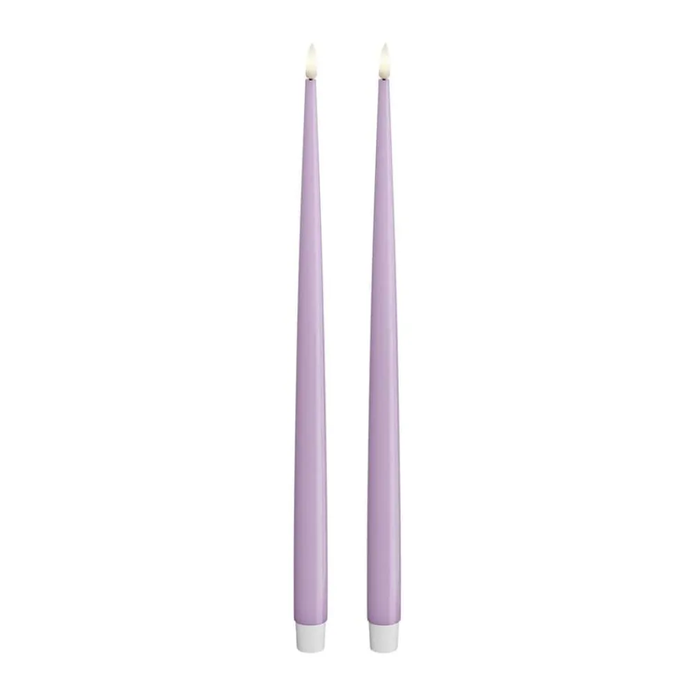 New Real Flame LED Kertelys m. lak - 2 stk. Lys