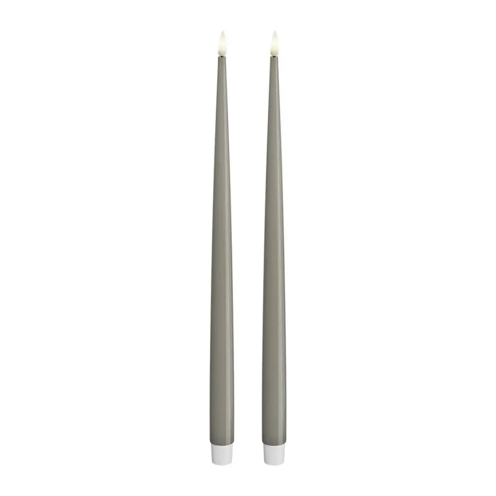 New Real Flame LED Kertelys m. lak - 2 stk. Lys