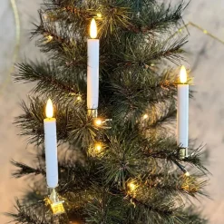 Hot Sille LED Juletræslys - 4 stk. Julepynt