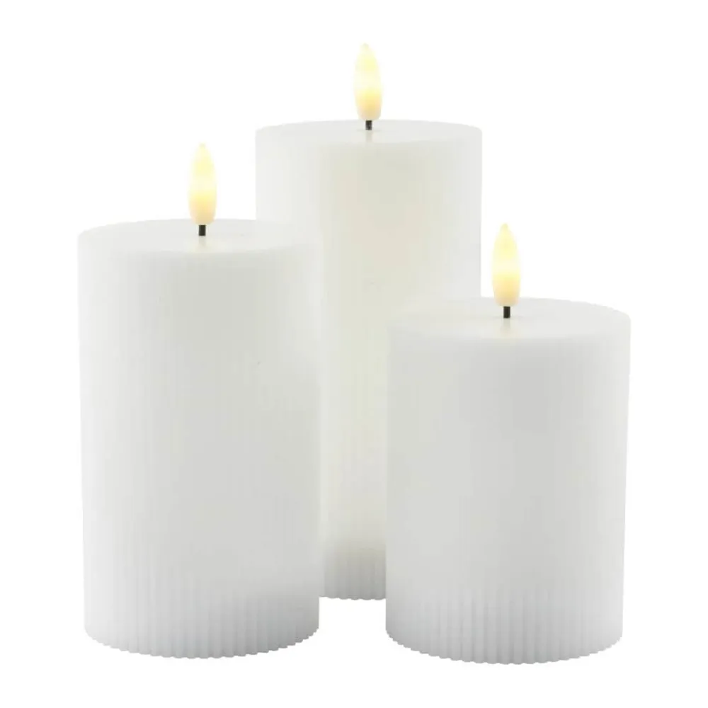 New Smilla Genopladelig LED Bloklys - 3 stk. Led-Lys|Lys