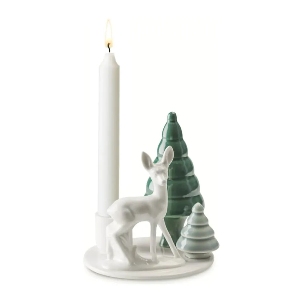 New Winter Stories Bambi Lysestage Julepynt|Lysestager