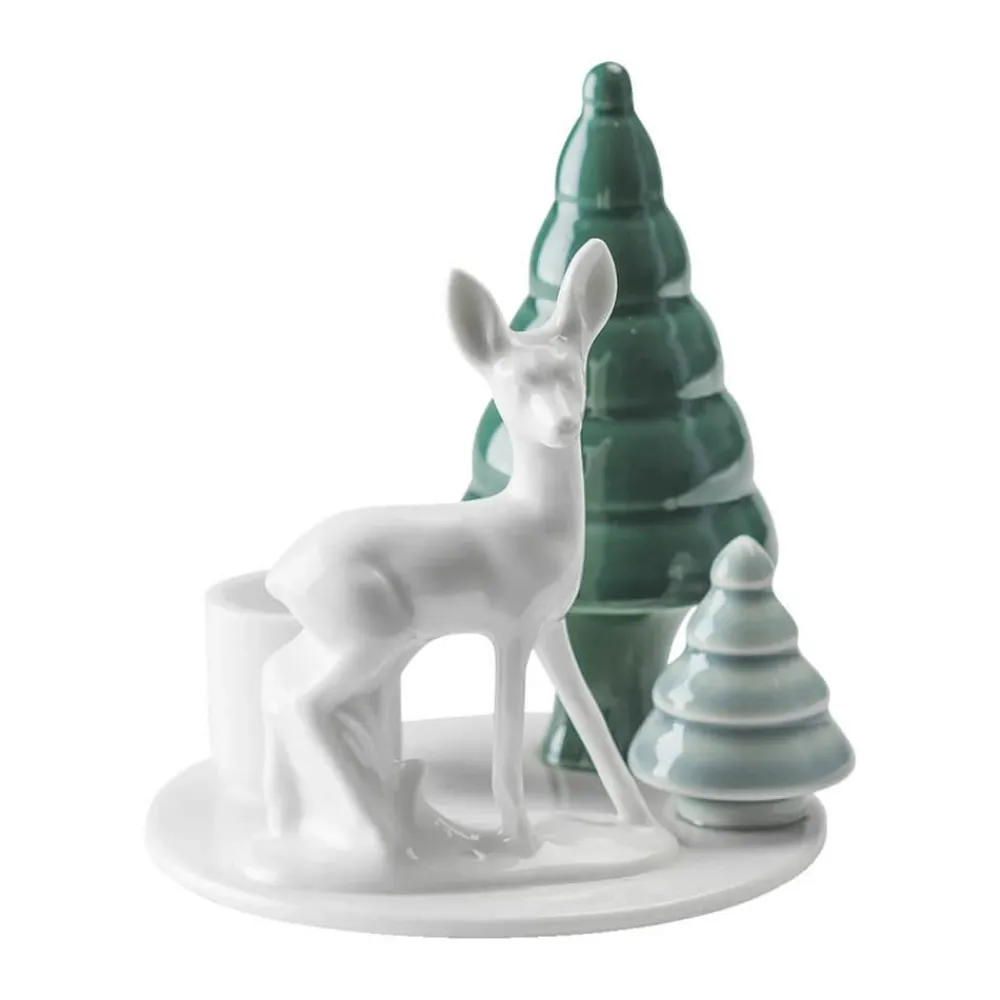 New Winter Stories Bambi Lysestage Julepynt|Lysestager